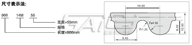 HTD 14M型橡胶同步带