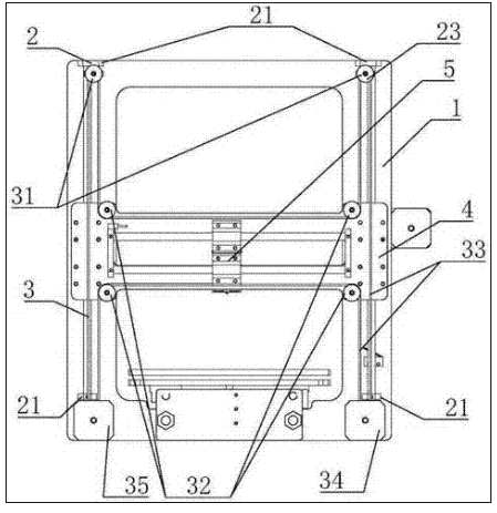 一种两轴联动的新型3D打印机装置 一种两轴联动的新型3D打印机装置