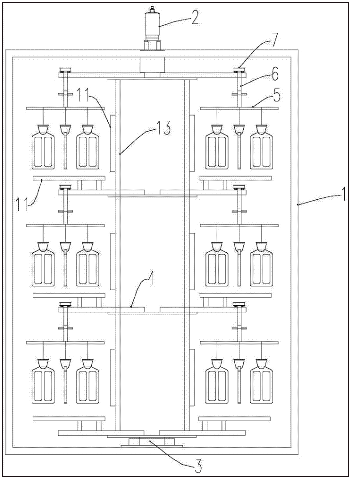 一种具有自转和公转功能的模壳干燥箱